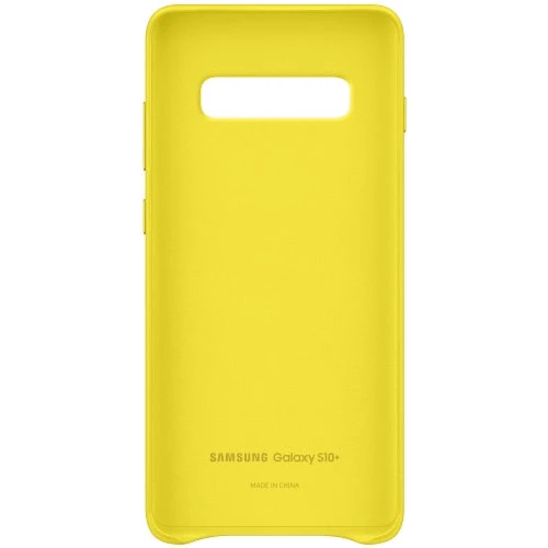 Чехол для телефонов Samsung Leather Cover Yellow (EF-VG975LYEGRU) for Samsung G975 Galaxy S10+: Тип накладка на заднюю часть