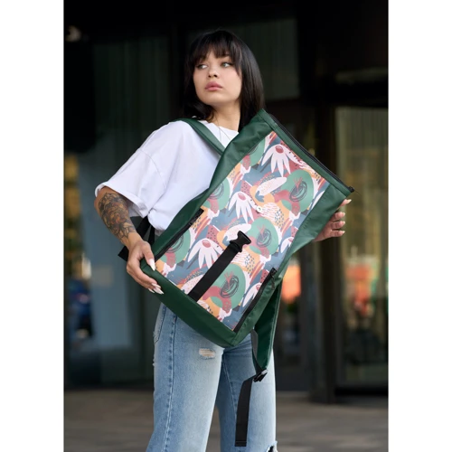 Женский рюкзак Sambag RollTop One зеленый (24208407): Фактура Матовая, Гладкая