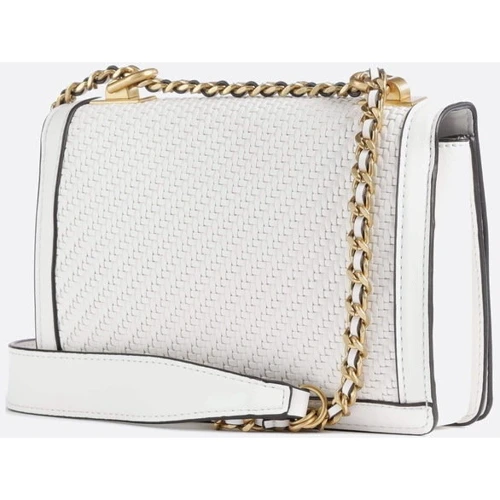 Женская сумка через плечо GUESS ABEY CONVERTIBLE XBODY FLAP белая (HWWA8558190-WHI): Фактура Плетеная, Матовая
