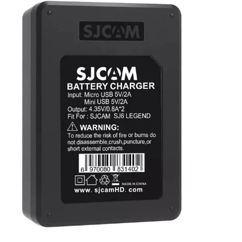Двойное зарядное SJCAM Dual-slot Battery Charger for SJ6 фото 3