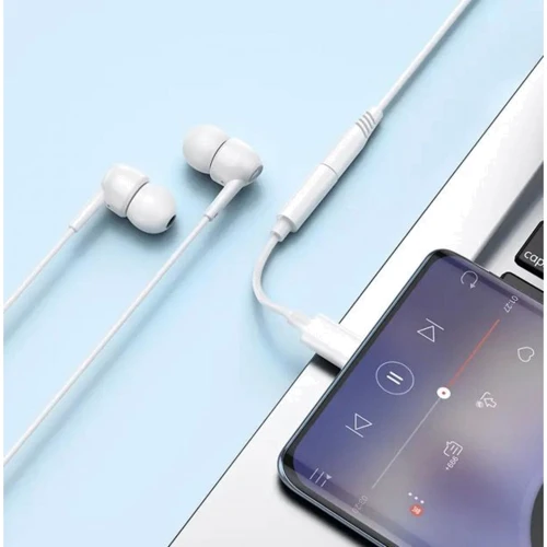 Кабель Hoco Adapter Type-C to 3.5mm LS35 Female 8cm White фото 4