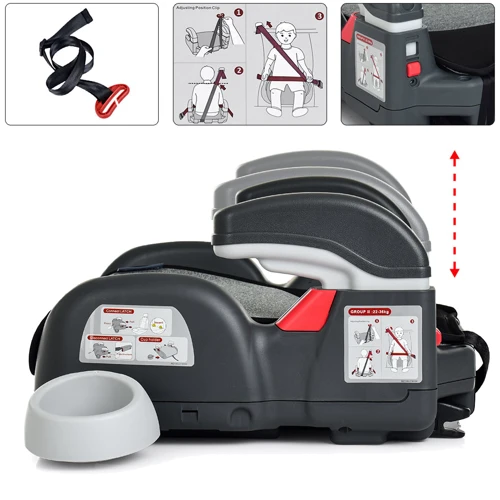 Автокрісло El Camino Roro Isofix Dark Gray (ME 1144): Кріплення Isofix є