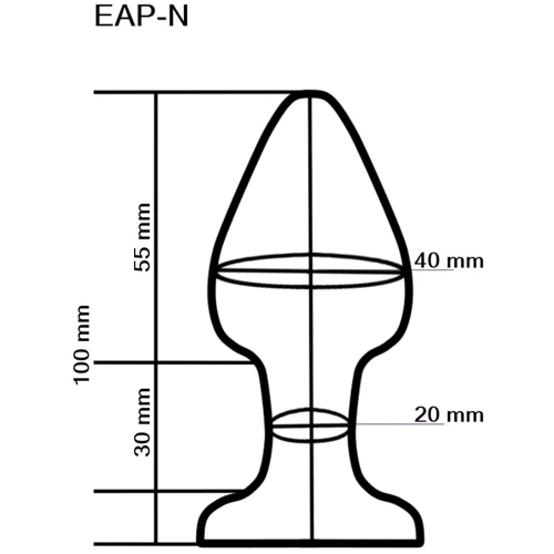 Светящийся анальный плаг из стекла EGZO (EAP-N)