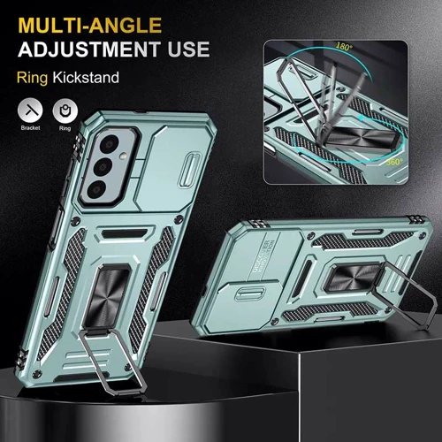 Аксессуар для смартфона Mobile Case Camshield Army Ring Light Green for Samsung A155 Galaxy A15 4G / A15 5G: Цвет зеленый