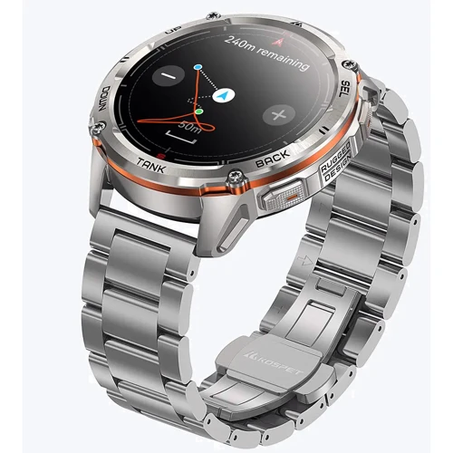Смарт-годинник Kospet Tank T3 Ultra 2 Silver Silicone Basic + Steel Premium