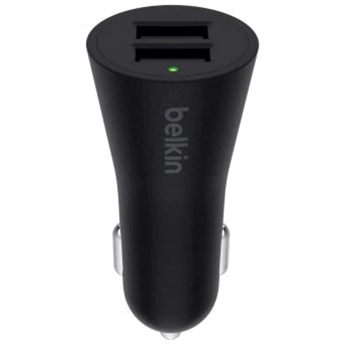 Зарядний пристрій Belkin USB Car Charger Metallic 2xUSB 2.4A Black (F8M930btBLK): Сила струму 2.4а і більш