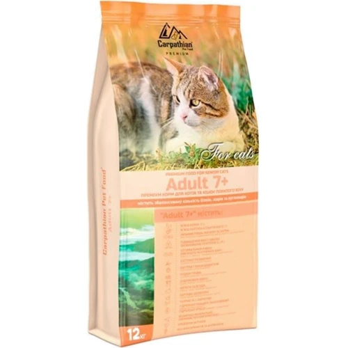 Сухой корм для кошек Carpathian Pet Food Adult 7+ 12 кг (4820111140787)