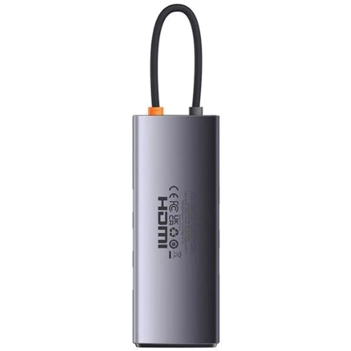 Адаптер Baseus Adapter StarJoy USB-C to HDMI4K+3xUSB3.1+PD+RJ45+SD Gray (WKWG080213): Інтерфейс підключення USB 3.1, USB-C