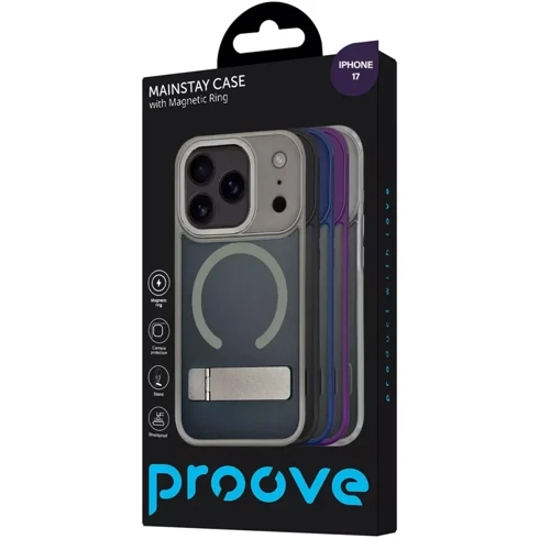Чехол для iPhone Proove Mainstay Case with Magnetic Ring Black for iPhone 17