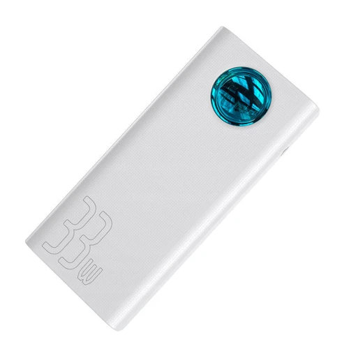 Внешний аккумулятор Baseus Power Bank 30000mAh Amblight Digital Display Quick Charger PD 33W White (PPLG-02): Встроенный кабель нет