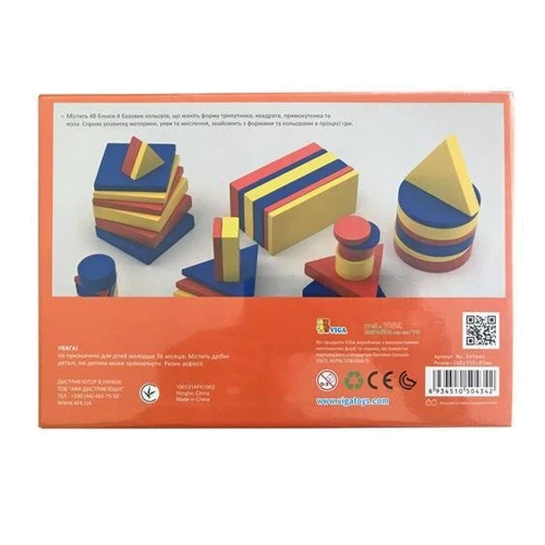 Навчальний набір Viga Toys Логічні блоки Дьєнеша (56164U)
