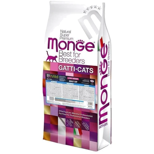 Сухий корм низькозерновий Monge Cat Bwіld Low Grain Anchovies Adult Cat з анчоусами 10 кг (70004930)