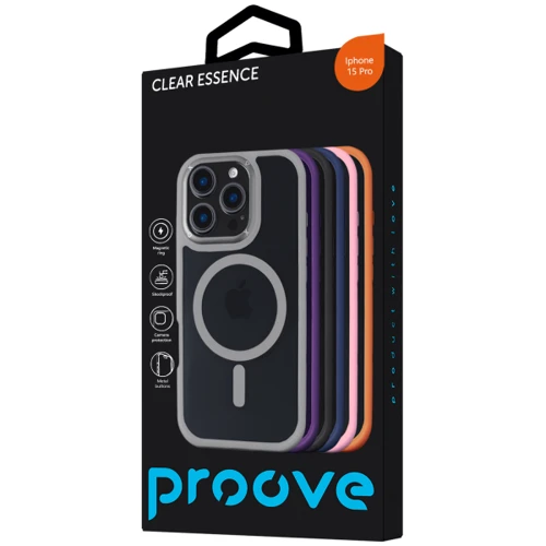 Чохол для iPhone Proove Clear Essence Case with Magnetic Ring Orange for iPhone 15 Pro: Тип аксесуара чехол