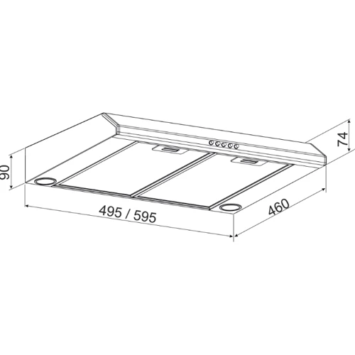 Витяжка GRANADO Toses 1603-450 white: Тип фільтра повітря Рециркуляция, Отвод