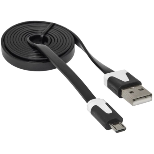 Кабель Defender USB Cable to microUSB 1m Black/White (87475): Тип USB Cable - microUSB