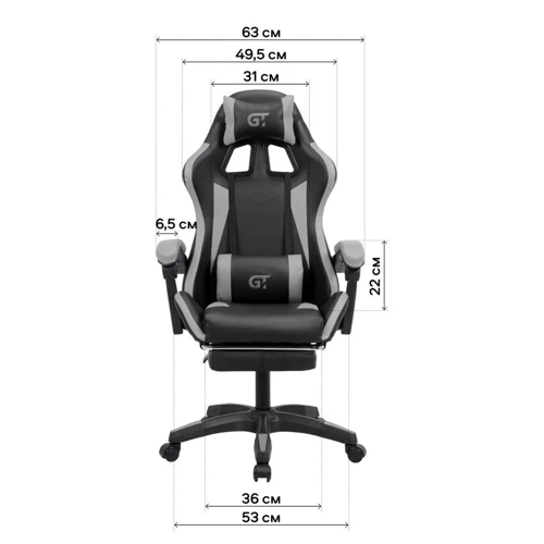 GT Racer X-2324 Fabric Black/Blue: Максимальная нагрузка, кг 100