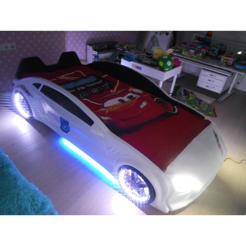 Детская кровать машина Fantasy Mercedes белая фото 7
