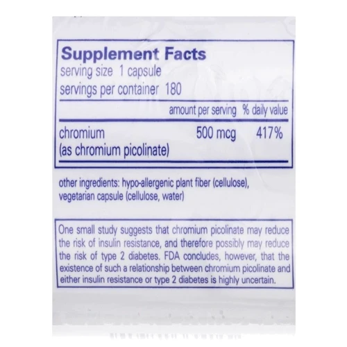 Pure Encapsulations Chromium (Picolinate), 500 mcg, 180 Capsules (PE-00063): Форма випуску капсули