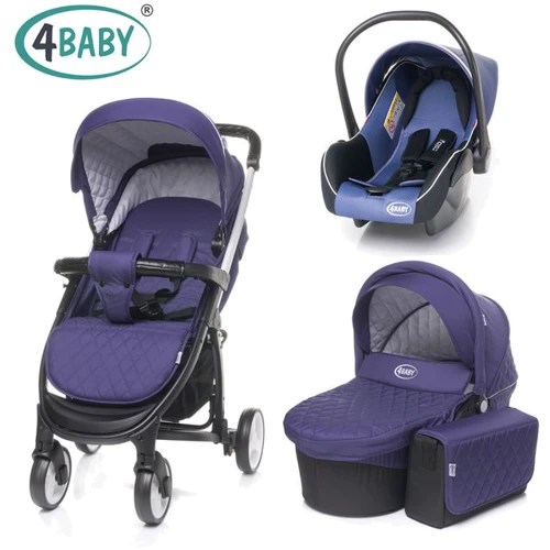 Универсальная коляска 3в1 4Baby Atomic Trio Purple 