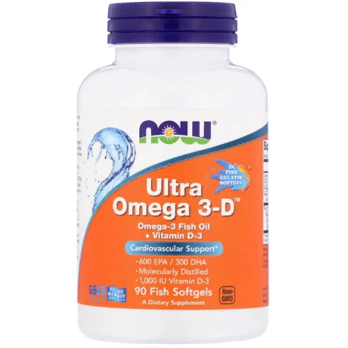 

Now Foods Ultra Omega 3-D Омега 3 + Витамин D3 90 капсул