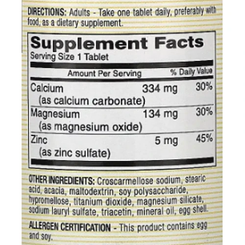 Mason Natural Calcium Magnesium & Zinc Кальцій магній та цинк 100 таблеток: Тип Магний + Кальций