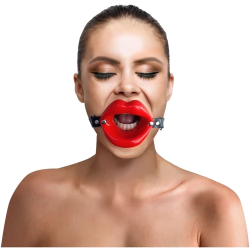 Кляп расширитель в форме губ Art of Sex - Gag Lips, натуральная кожа