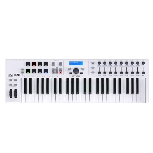 MIDI-клавиатура Arturia KeyLab Essential 49 + Arturia Pigments 3.5: Разъёмы и интерфейсы Педаль сустейна, USB, MIDI in/out