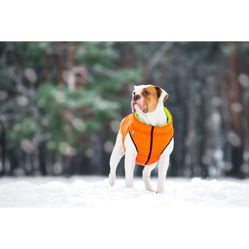 Курточка двусторонняя AiryVest для средних собак, размер S 30, оранжево-салатовая (4823089300030) фото 7