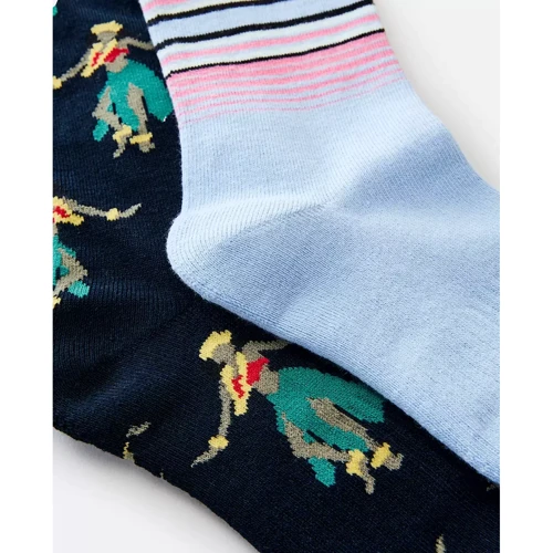 Шкарпетки Rip Curl Art Crew Sock (ART CREW SOCK 2-PK) 2 пари чорні, зелені фото 3