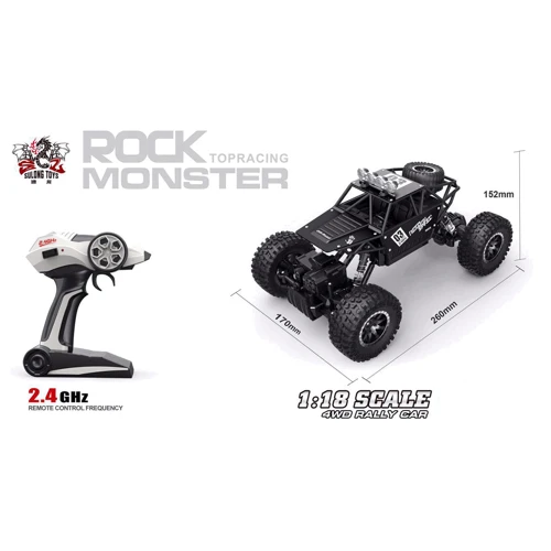 Автомобиль Sulong Toys Off-Road Crawler на р/у 1:18 MAX SPEED матовый черный (SL-112RHMBl)