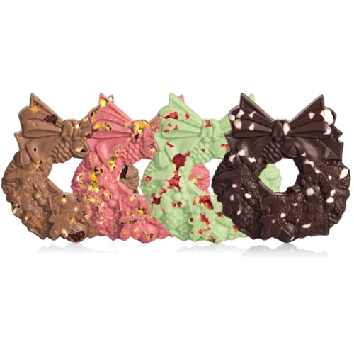 Шоколад черный Laviva Chocolate Dark chocolate "Dark Wreath" Венок с цукатами 73% 80 г (UA-0028): Вид Шоколад