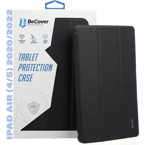 Аксесуар для iPad BeCover Tri Fold Soft TPU з Pencil Mount Black для iPad Air 2020/iPad Air 2022 (711106): Матеріал искусственная кожа