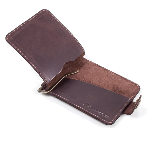 Мужской зажим для денег DNK Leather коричневый (DNK-Clamp-Hcol-F): Материал Натуральная кожа