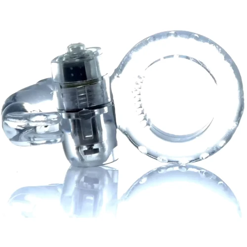 Эрекционное вибро кольцо BOSS Rabbit Vibro Cock Ring Clear, BS6700049