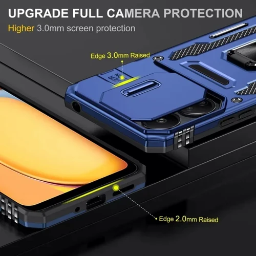 Чохол для телефона Mobile Case Camshield Army Ring Navy для Xiaomi Redmi 13C / Poco C65: Тип накладка на заднюю часть