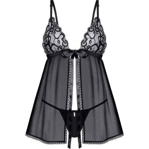 Пеньюар и трусики Obsessive Blomentis babydoll & thong XL/2XL