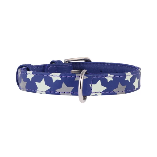 Ошейник Collar Glamour с узором Звездочка Светящийся 30-39 см 20 мм фиолетовый (4823089301310)