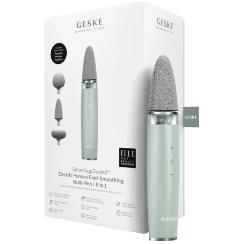Шлифовальная пилка для стоп с дополнительными насадками GESKE Electric Pumice Foot Smoothing Multi-Pen 8в1 green (HB0530)
