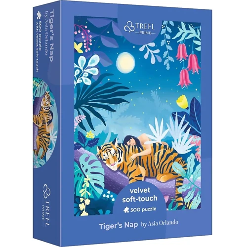Пазл Trefl Мягкий бархат: Дрема тигра 500 элементов (37424)