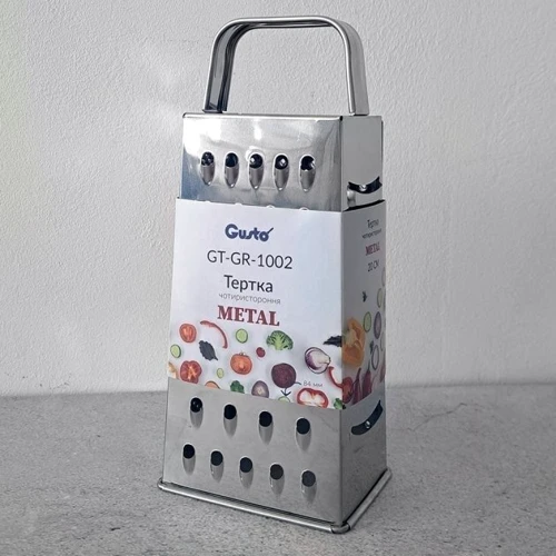 Терка Gusto GT-GR-1002 Metal четырехсторонняя 20см (126976)