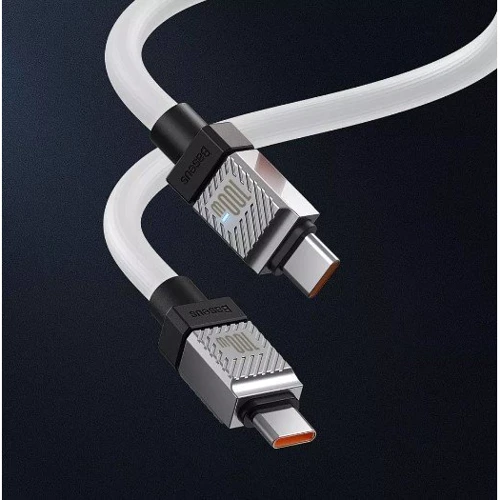 Кабель Baseus Cable USB-C to USB-C CoolPlay Series 100W 2m White (CAKW000302) фото 7