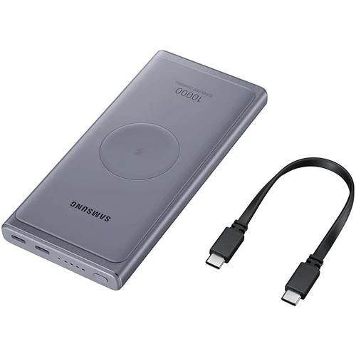 Внешний аккумулятор Samsung Power Bank 10000mAh 25W Grey (EB-U3300XJEGEU): Встроенный кабель нет