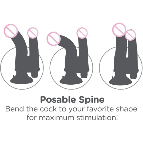 Вибратор для двойного проникновения Pipdream King Cock Vibrating Double Penetrator