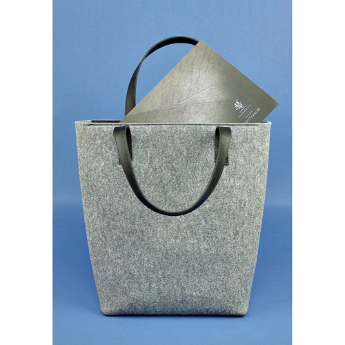 Жіноча сумка шоппер BlankNote чорна (BN-BAG-17-felt-g): Фактура матова, Ткана