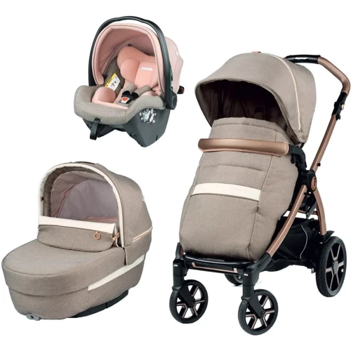 Коляска универсальная 3 в 1 Peg-Perego Book Mon Amour SLK розовое золото (PACK-BOOK31SLK0011)