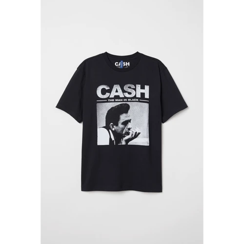 Футболка H & M 7625839 XL чорна з принтом
