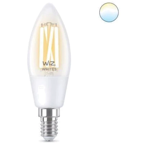 Умная лампочка WiZ, E14, 4.9W, 40W, 470Lm, C35, 2700-6500, філаментна, Wi-Fi: Тип цоколя E14
