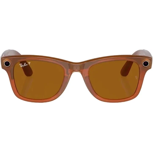 Смарт-очки Ray-Ban Meta Wayfarer Shiny Caramel Frame Brown Lenses size M (RW4006 670683 50-22)