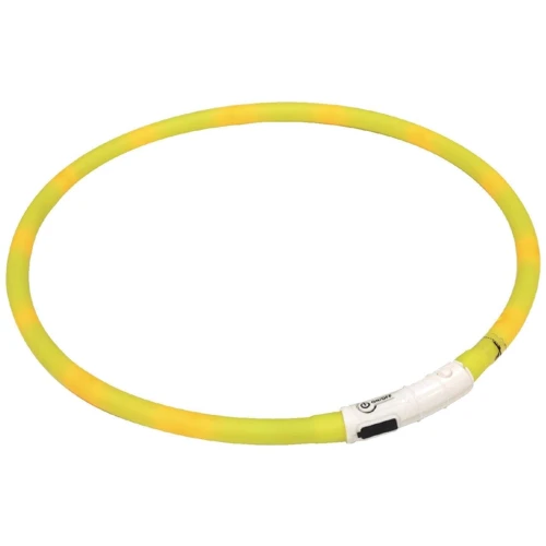 Ошейник Croci для собак с подзарядкой LED светится USB силикон Желтый 70 см (C5020256)