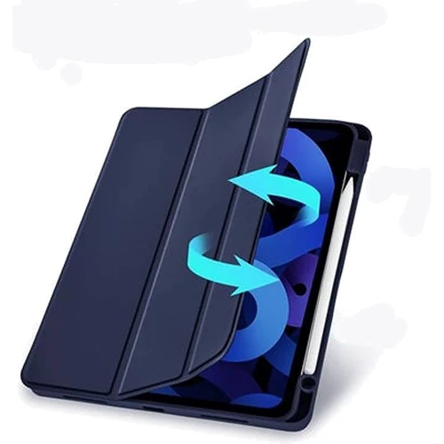 Аксессуар для iPad BeCover Tri Fold Soft TPU with Pencil mount Deep Blue for iPad Air (2020-2025) (711401) фото 5